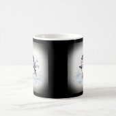 Eislaufender Pinguin Kaffeetasse (Mittel)