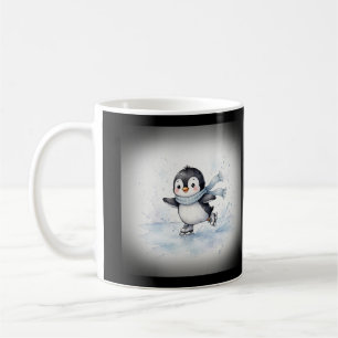 Eislaufender Pinguin Kaffeetasse