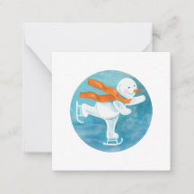 Eislaufender Schneemann