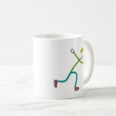 Eislaufender Stickman Kaffeetasse (VorderseiteRechts)