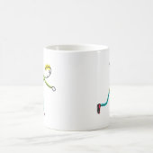 Eislaufender Stickman Kaffeetasse (Mittel)