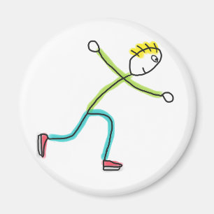 Eislaufender Stickman Magnet