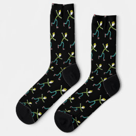Eislaufender Stockmann Socken