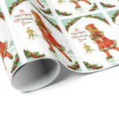 Eislaufendes Kind Geschenkpapier (Rolleneckpunkt)