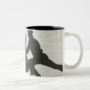 Eislaufendes Paar Zweifarbige Tasse