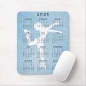 Eisläufer-Design 2025 Kalender-Mauspad Mousepad (Mit Mouse)
