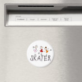 Eisläufer-Mädchen-Magnet Magnet (In Situ (Geschirrspüler))