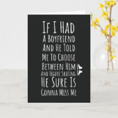 Eislaufkarten Mädchen Schlittschuh laufen Schlitts Karte (Gelbe Blume)