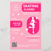 Eislaufkurse in Rosa Flyer (Hinten)