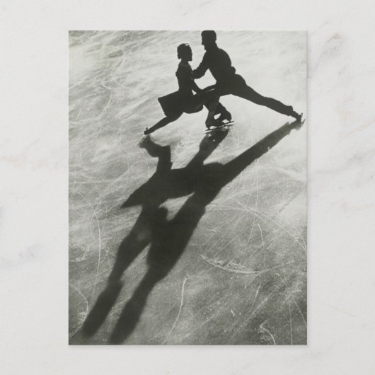 Eislaufpaar Postkarte (Vorderseite)