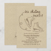 Eislaufparty Einladung (Vorne/Hinten)