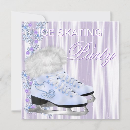 Eislaufparty Einladung (Vorderseite)