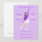 Eislaufparty-Einladung Einladung (Vorne/Hinten)