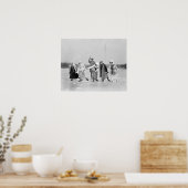 Eislaufrennen, 1925. Altes Foto Poster (Küche)