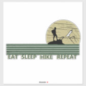 Eislaufwanderung wiederholt wandern aufkleber (Blatt)