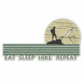 Eislaufwanderung wiederholt wandern aufkleber (Vorderseite)