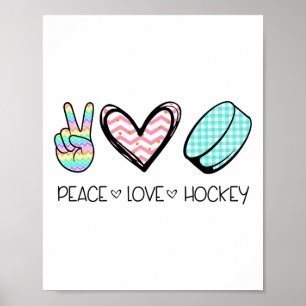 Eisliebe Hockey Süßes Design Für Frauen Teenager M Poster