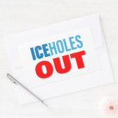 Eisloch-Schlawiner RAUS Rechteckiger Aufkleber (Umschlag)