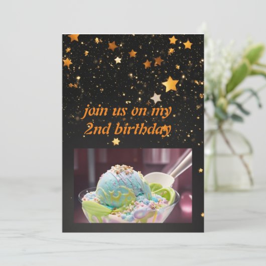 Eismagie Einladung (Stehend Vorderseite)