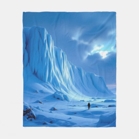 „Eismauer – Das Ende der bekannten Welt“ Fleecedecke (Vorderseite)