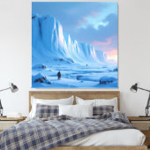 „Eismauer – Das Ende der bekannten Welt“ Leinwanddruck (Insitu (Schlafzimmer))