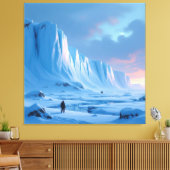 „Eismauer – Das Ende der bekannten Welt“ Leinwanddruck (Insitu (Wohnzimmer))