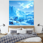 „Eismauer – Das Ende der bekannten Welt“ Leinwanddruck (Insitu (Schlafzimmer))