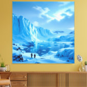 „Eismauer – Das Ende der bekannten Welt“ Leinwanddruck (Insitu (Wohnzimmer))