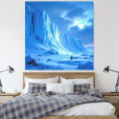 „Eismauer – Das Ende der bekannten Welt“ Leinwanddruck (Insitu (Schlafzimmer))