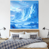„Eismauer – Das Ende der bekannten Welt“ Leinwanddruck (Insitu (Schlafzimmer))