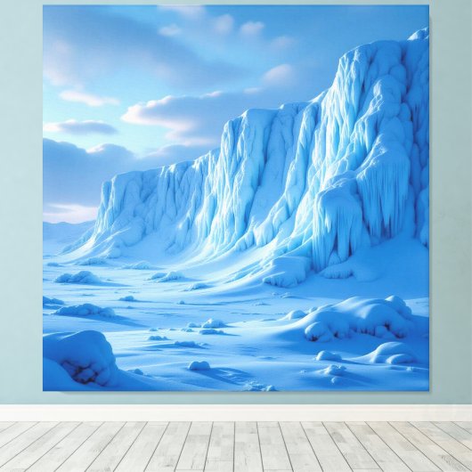 „Eismauer – Das Ende der bekannten Welt“ Leinwanddruck (Insitu (Holzboden))