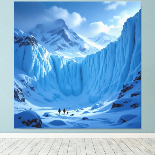 „Eismauer – Das Ende der bekannten Welt“ Leinwanddruck (Insitu (Holzboden))