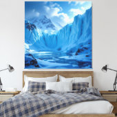 „Eismauer – Das Ende der bekannten Welt“ Leinwanddruck (Insitu (Schlafzimmer))