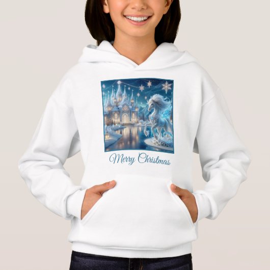 Eispalast mit Fantasy Horse Hoodie (Vorderseite)