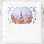 Eispalast/Winter-Ball/Kranz/ Rechteckiger Aufkleber (Tasche)