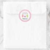 Eisparty Runder Aufkleber (Tasche)