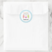 Eisparty Runder Aufkleber (Tasche)