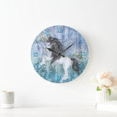 Eispony 2 Wall Clock Große Wanduhr (Zuhause)