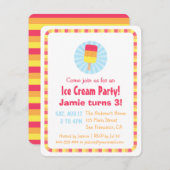 Eispopsicle-Sommer-Party Einladungen (Vorne/Hinten)