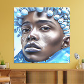 Eisprinz Melanin Black Boy Magic Bruh Winter Bro Leinwanddruck (Insitu (Wohnzimmer))