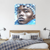 Eisprinz Melanin Black Boy Magic Bruh Winter Bro Leinwanddruck (Insitu (Schlafzimmer))