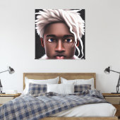 Eisprinz Melanin Black Boy Magic Bruh Winter Bro Leinwanddruck (Insitu (Schlafzimmer))