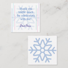 Eisprinzessin 4. Geburtstag Gastgeschenk Beilage Quadratische Visitenkarte