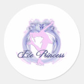 EisPrinzessin rosa/Lila Runder Aufkleber (Vorderseite)