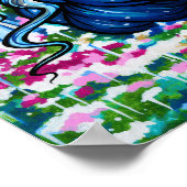 Eisprinzessin Schnee Owl Winterfantasiewelt Kunst Poster (Ecke)