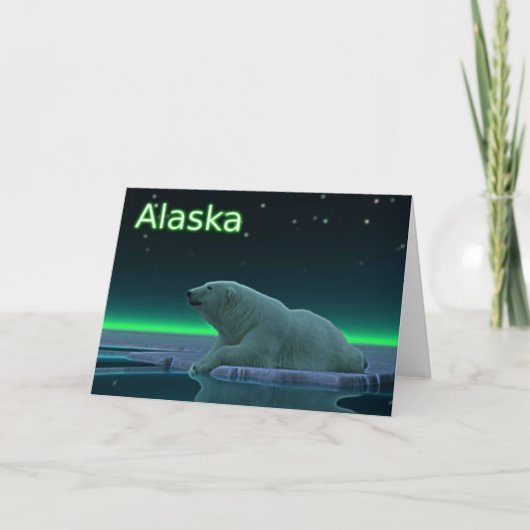 Eisrand Eisbär Feiertagskarte (Vorderseite)