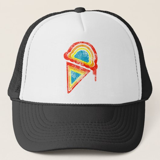 Eisregenbogen-Dripz Truckerkappe (Vorderseite)
