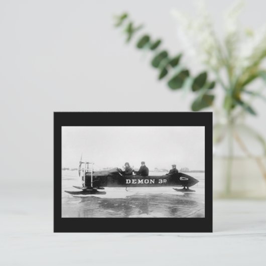 Eisrennen, Duluth, 1910er Postkarte (Stehend Vorderseite)