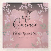 Eisrosa Extravagante Rose Quinceanera Pink Glasuntersetzer (Vorderseite)