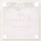 Eisrosa Extravagante Rose Quinceanera Pink Glasuntersetzer (Rückseite)